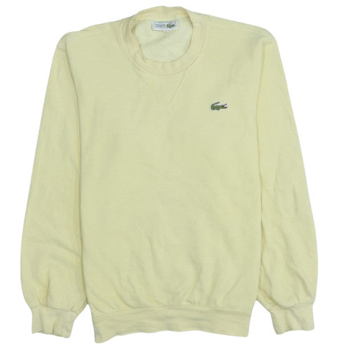 Lacoste Men's Yellow Crew Neck Cotton Fleece Sweatshirt M