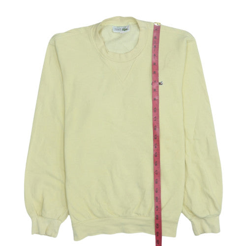 Lacoste Men's Yellow Crew Neck Cotton Fleece Sweatshirt M