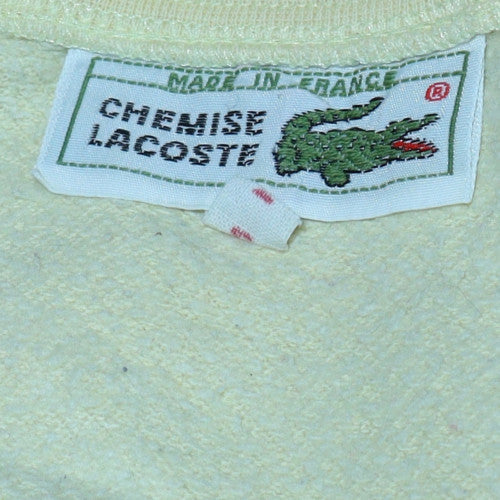 Lacoste Men's Yellow Crew Neck Cotton Fleece Sweatshirt M