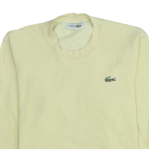 Lacoste Men's Yellow Crew Neck Cotton Fleece Sweatshirt M