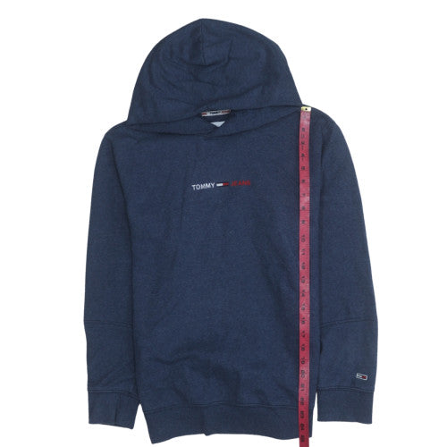 Tommy Jeans Men’s Blue Pullover Hoodie M Embroidered Logo