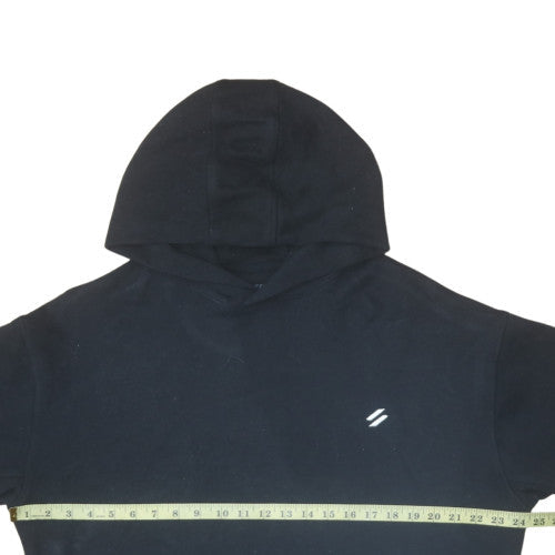 Superdry Mens Black Pullover Hoodie L Hooded Sports Sweatshirt
