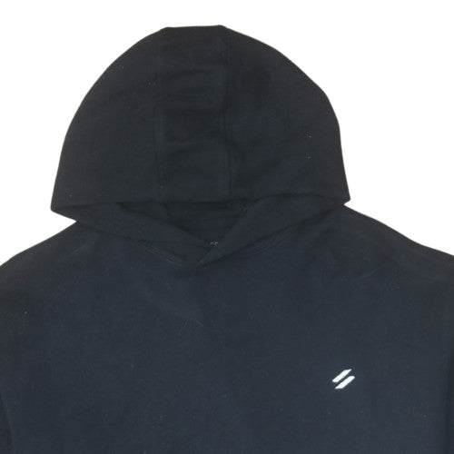 Superdry Mens Black Pullover Hoodie L Hooded Sports Sweatshirt