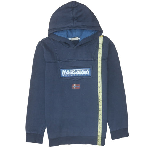 Napapijri Womens Blue Pullover Hoodie Cotton Size 12