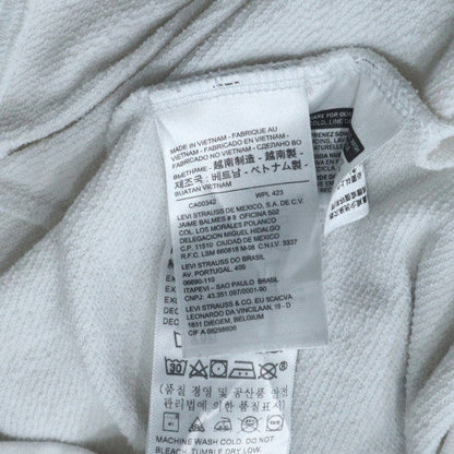 Levi's Women's White Pullover Hoodie Medium Logo Cotton Blend