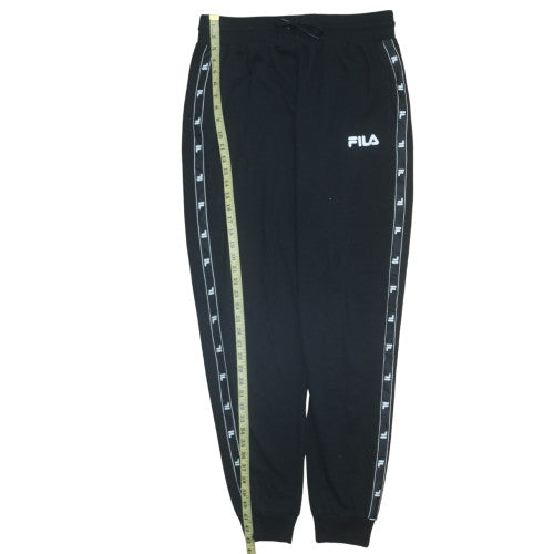 FILA Mens Black XL Jogger Sweatpants with Logo Tape Detail