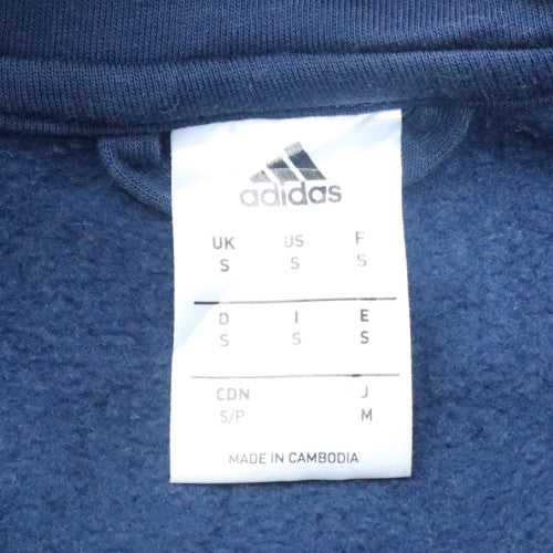 Adidas Men's Blue Full Zip Hoodie S Sports Fleece Jacket