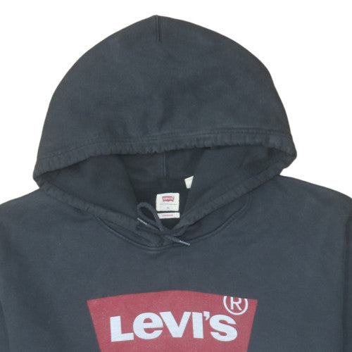Levi's Men's Blue XL Pullover Hoodie with Logo Graphic Print