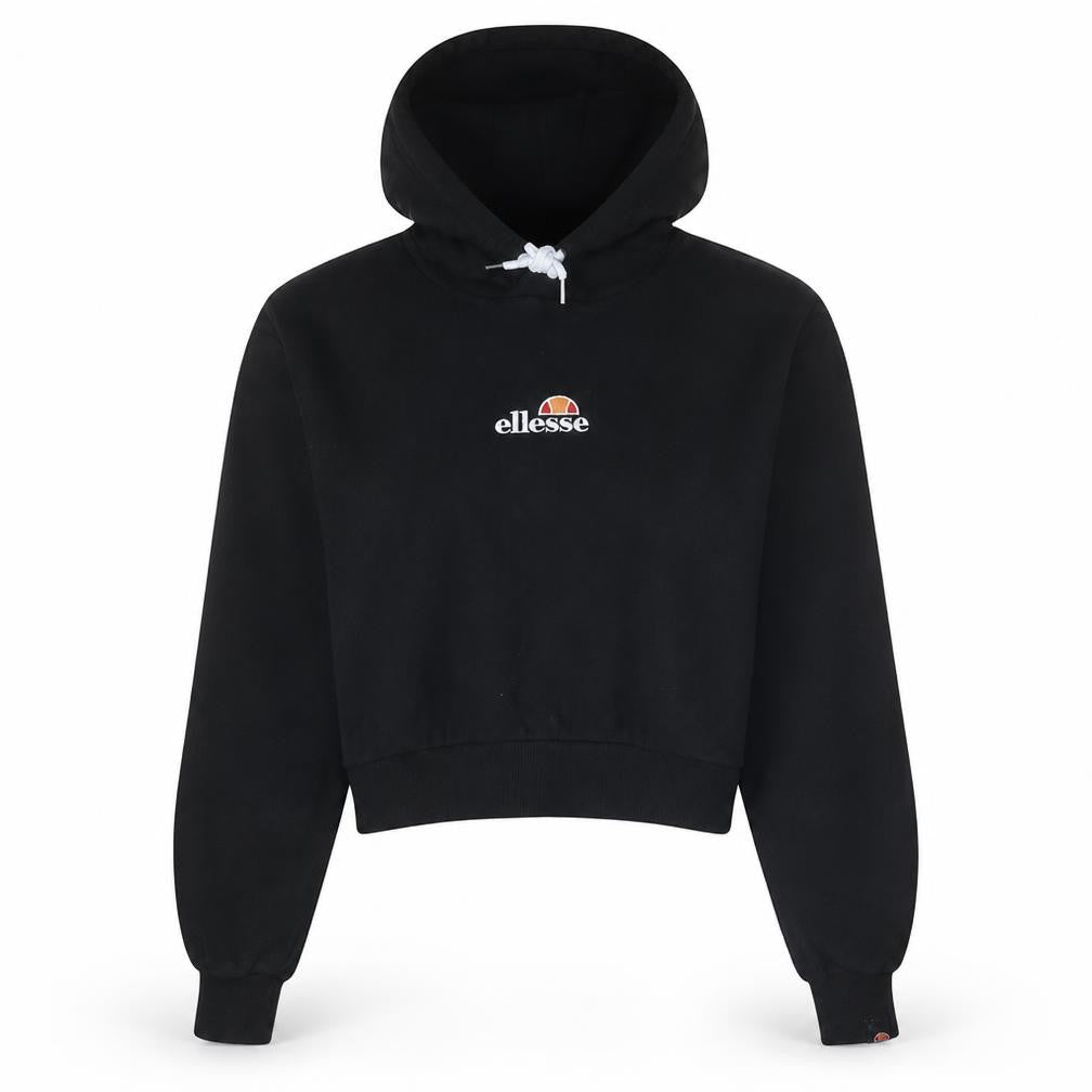 Ellesse Womens Black Cropped Pullover Hoodie Size 14