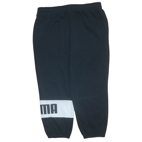 Puma Womens Black XL Jogger Trousers with Logo Cuffed Fit
