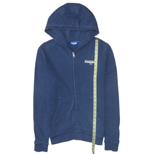 Napapijri Men's Blue Full Zip Hoodie M Regular Fit Logo