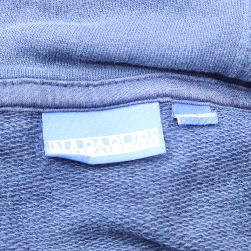 Napapijri Men's Blue Full Zip Hoodie M Regular Fit Logo