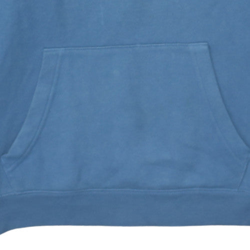 GAP Men's Blue Pullover Hoodie Medium Embroidered Logo Fleece