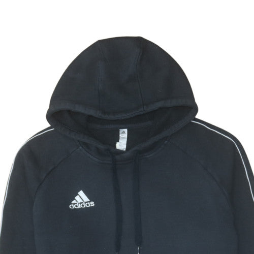 Adidas Mens Black Pullover Hoodie Large Fleece Sportswear