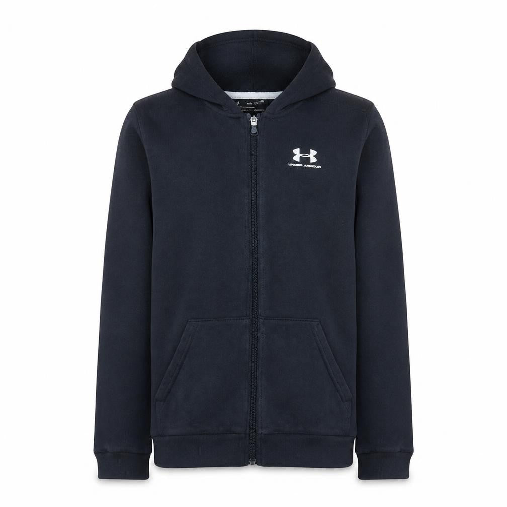 Under Armour Boys Black Full Zip Hoodie YXL 158-170cm ColdGear Fleece