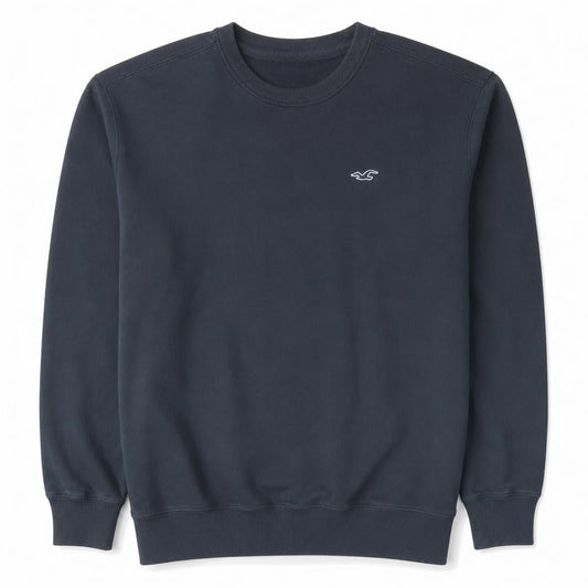 Hollister Men Black L Pullover Crew Neck Sweatshirt
