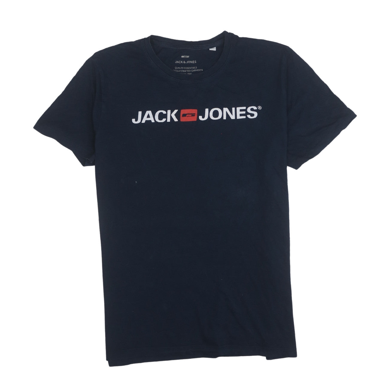 Jack & Jones Men's Blue XL Crew Neck Logo Cotton T-Shirt