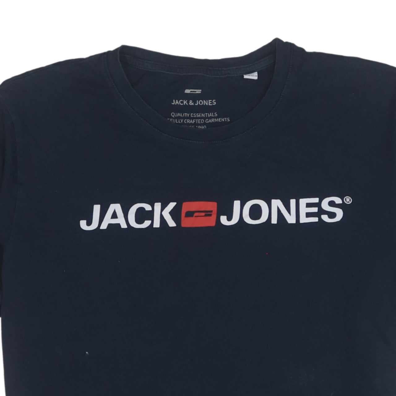 Jack & Jones Men's Blue XL Crew Neck Logo Cotton T-Shirt