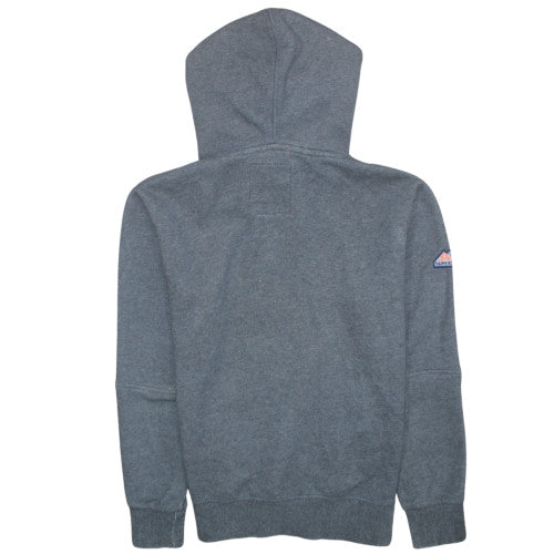 Superdry Men's Grey Pullover Hoodie M Graphic Print Logo Fleece