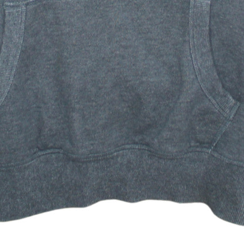Superdry Men's Grey Pullover Hoodie M Graphic Print Logo Fleece
