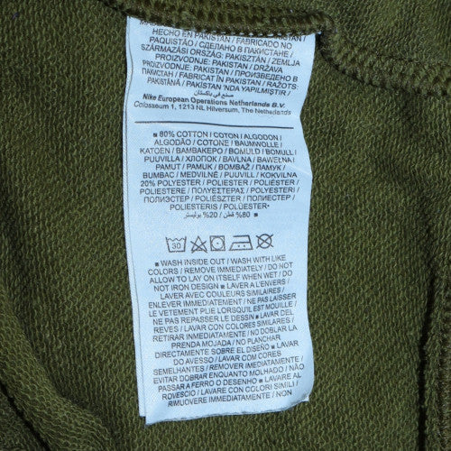 Nike Women’s Green Pullover Sweatshirt Small Cotton Blend Logo Crew