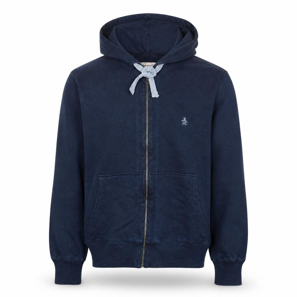 Original Penguin Men's Blue Full Zip Hoodie Size S Regular Fit