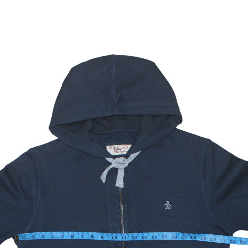 Original Penguin Men's Blue Full Zip Hoodie Size S Regular Fit