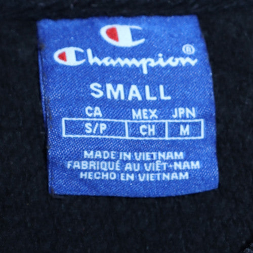 Champion Women's Black Small Pullover Sweatshirt with Logo Embroidery