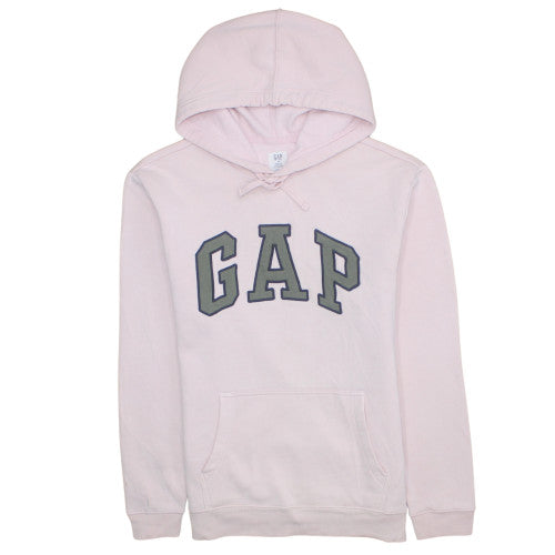 GAP Womens Pink Pullover Hoodie Medium Cotton Blend Logo Sweatshirt