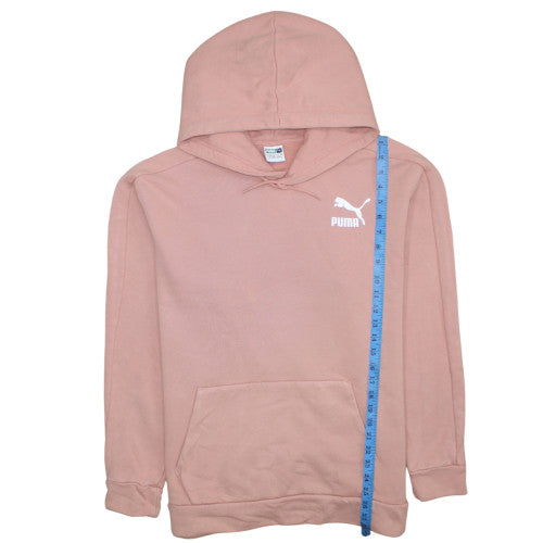 Puma Womens Pink Pullover Hoodie Size L Cotton Blend Sweatshirt