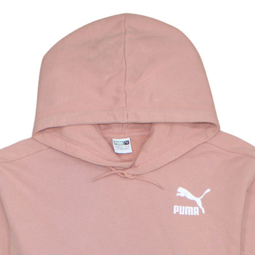 Puma Womens Pink Pullover Hoodie Size L Cotton Blend Sweatshirt