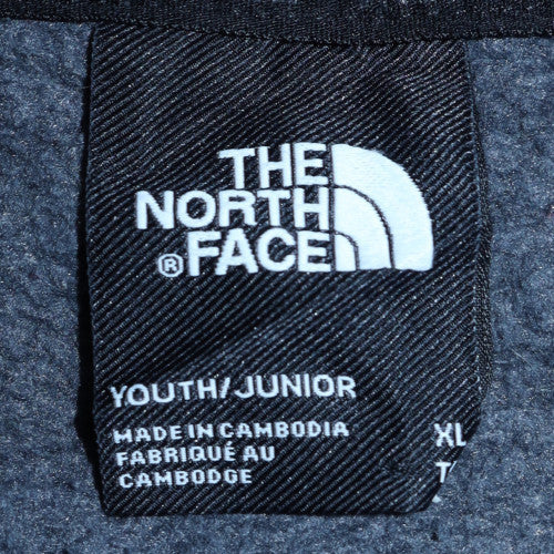 The North Face Boys Black/Grey Pullover Hoodie XL Cotton Blend Casual