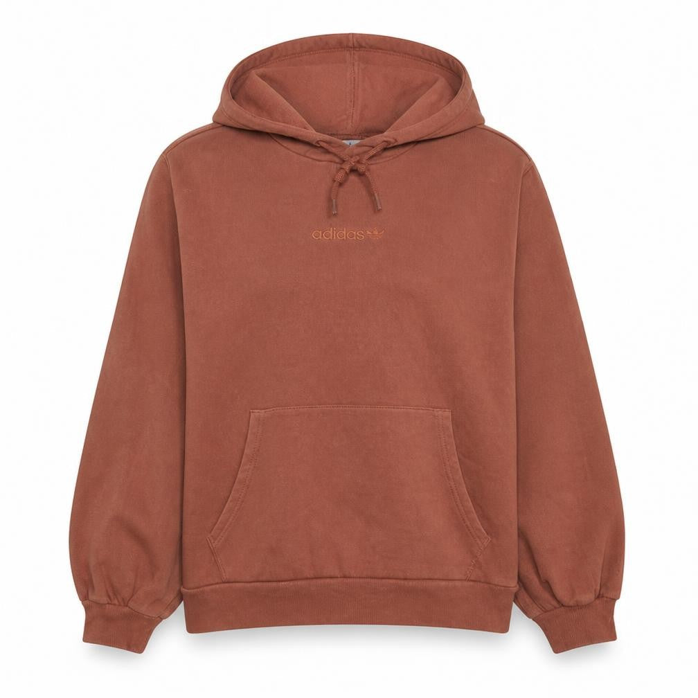 Adidas Women Brown Pullover Hoodie Size 10 Cotton Blend Casual