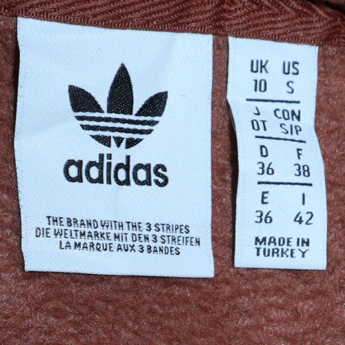 Adidas Women Brown Pullover Hoodie Size 10 Cotton Blend Casual