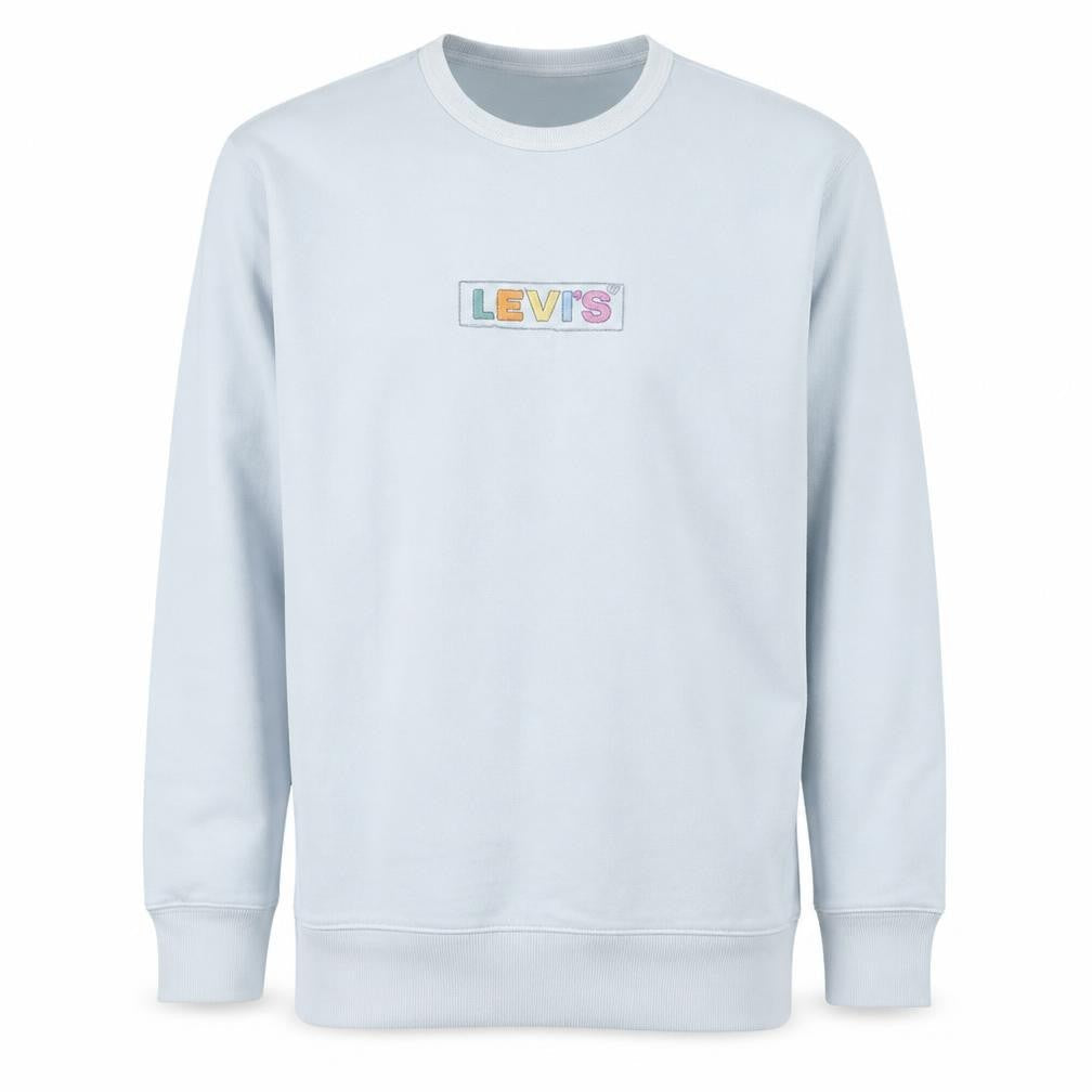 Levi's Men's Light Blue Logo Crew Neck Sweatshirt Size L