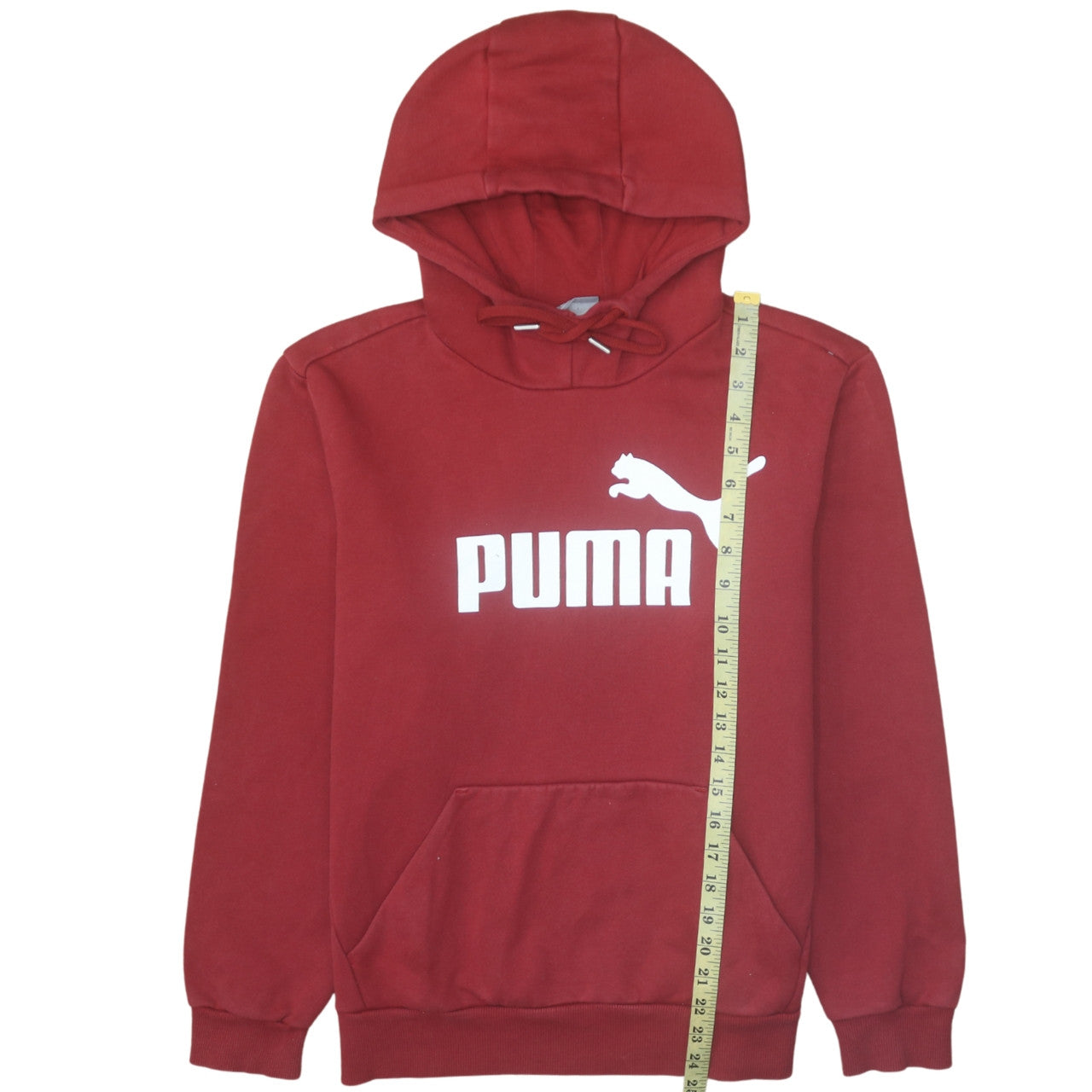 Puma Mens Red Pullover Hoodie Small Hooded Sweatshirt