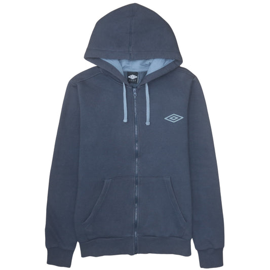Umbro Men's Blue Full Zip Hoodie Size L Sportswear Hooded Sweatshirt