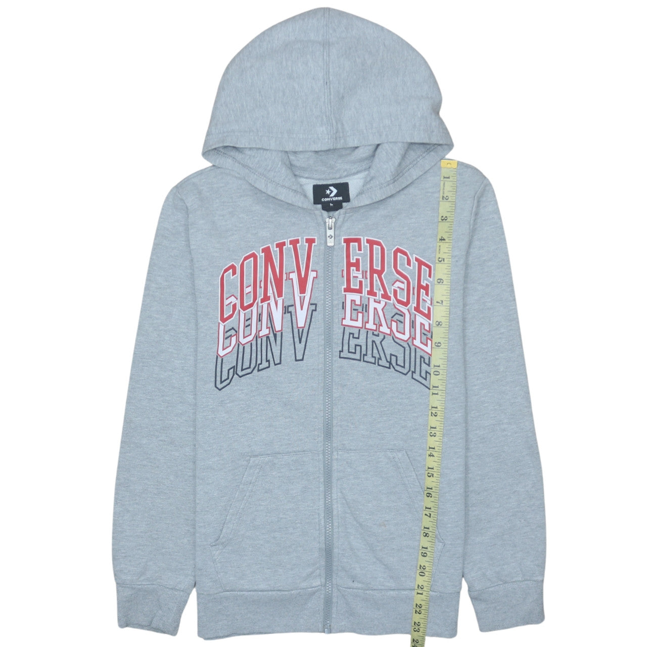 Converse Boys Grey Full Zip Logo Hoodie 12-13 Years