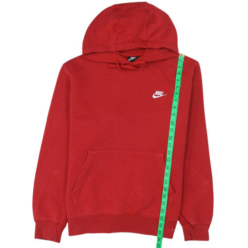 Nike Men's Red Pullover Hoodie M Regular Fit Sports Fleece Sweatshirt