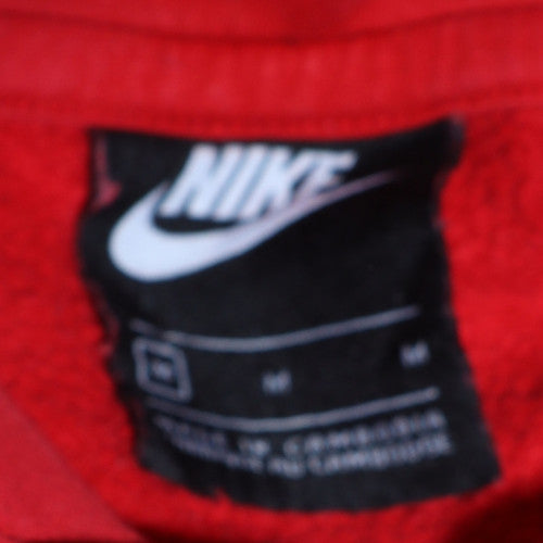 Nike Men's Red Pullover Hoodie M Regular Fit Sports Fleece Sweatshirt