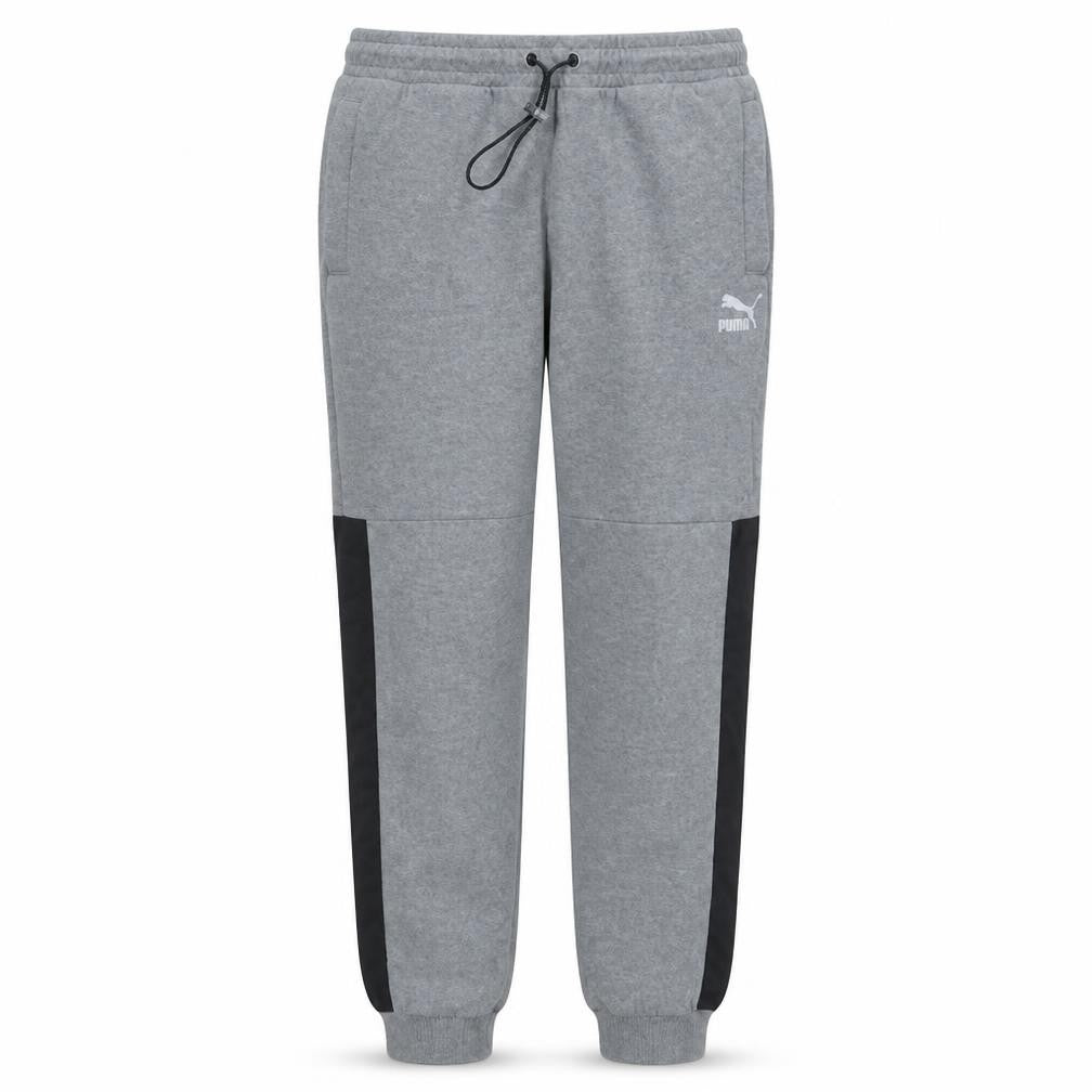 Puma Men's Grey Jogger Sweatpants Small Elastic Waist Cuffed