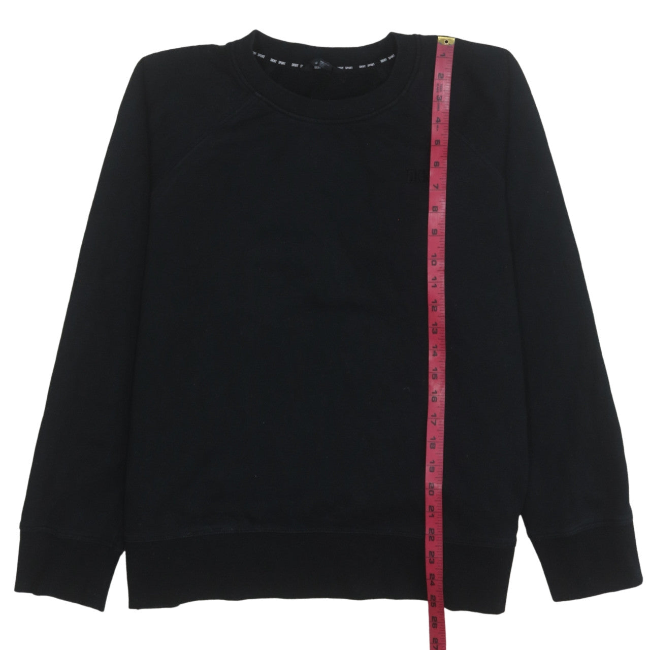 DKNY Sport Women's Black Cotton Blend Crew Neck Pullover Sweatshirt Size M