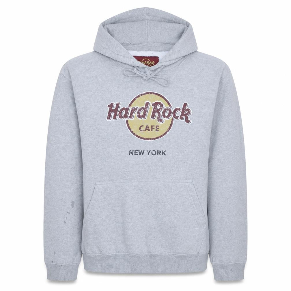 Hard Rock Cafe Women's Grey Pullover Hoodie Large Cotton Blend