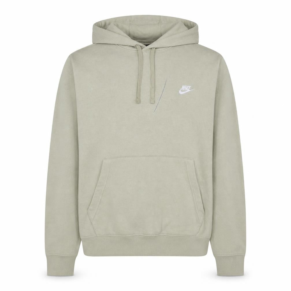 Nike Men Beige Pullover Hoodie M Fleece Sportswear Sweatshirt