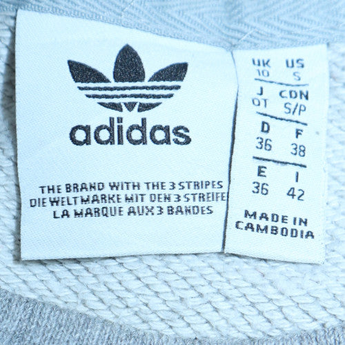Adidas Women Grey Crew Neck Pullover Sweatshirt UK 10
