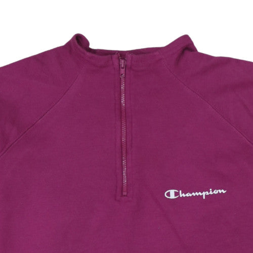Champion Women's Purple 1/2 Zip Pullover Sweatshirt Size L