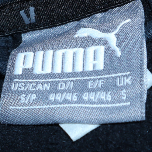 Puma Men's Black Full Zip Hoodie Sweatshirt S Fleece Logo Sportswear