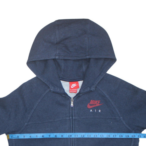Nike Boys Blue Full Zip Hoodie 13-15 Years Fleece Casual Sweatshirt