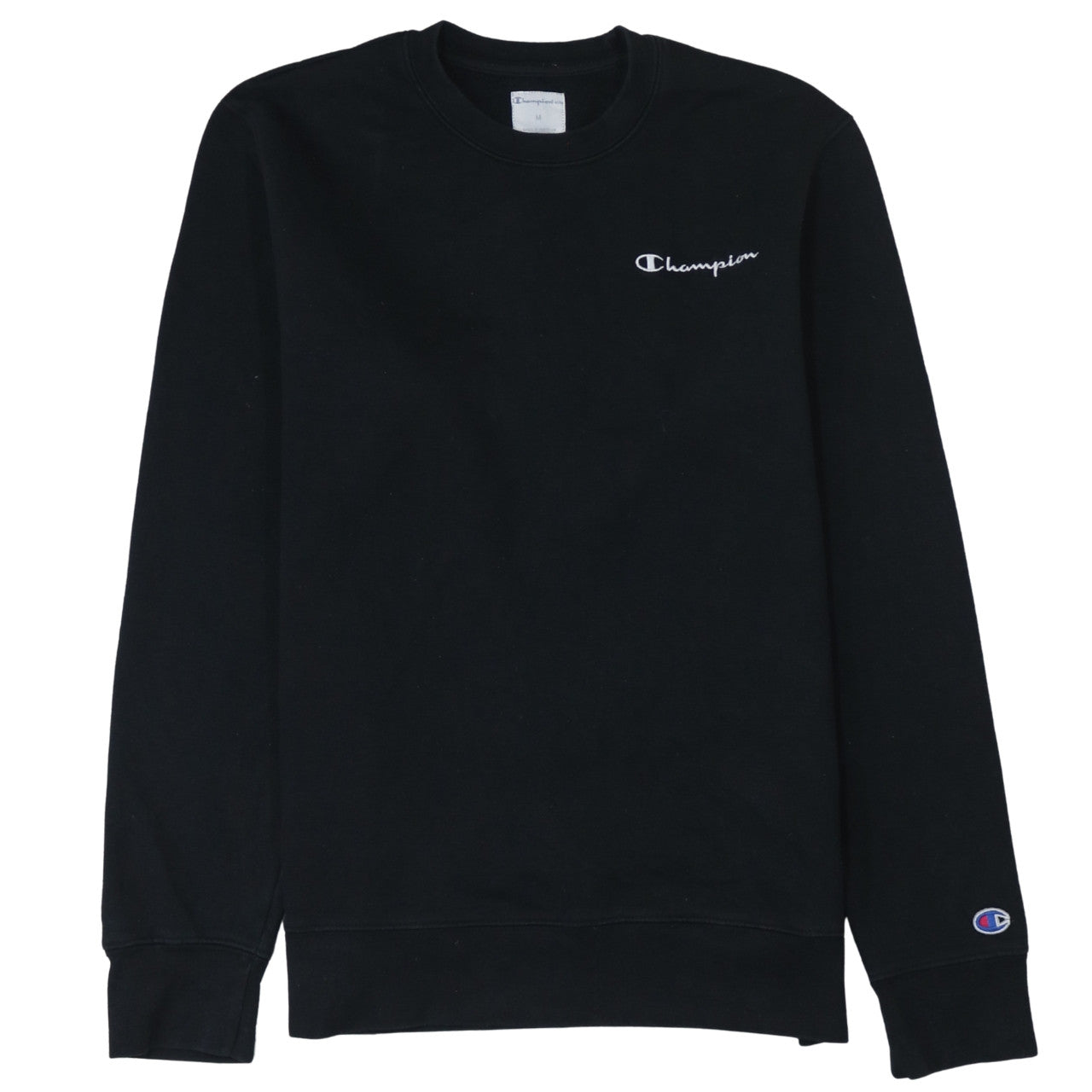 Champion Men's Black Crew Neck Pullover Sweatshirt Size M