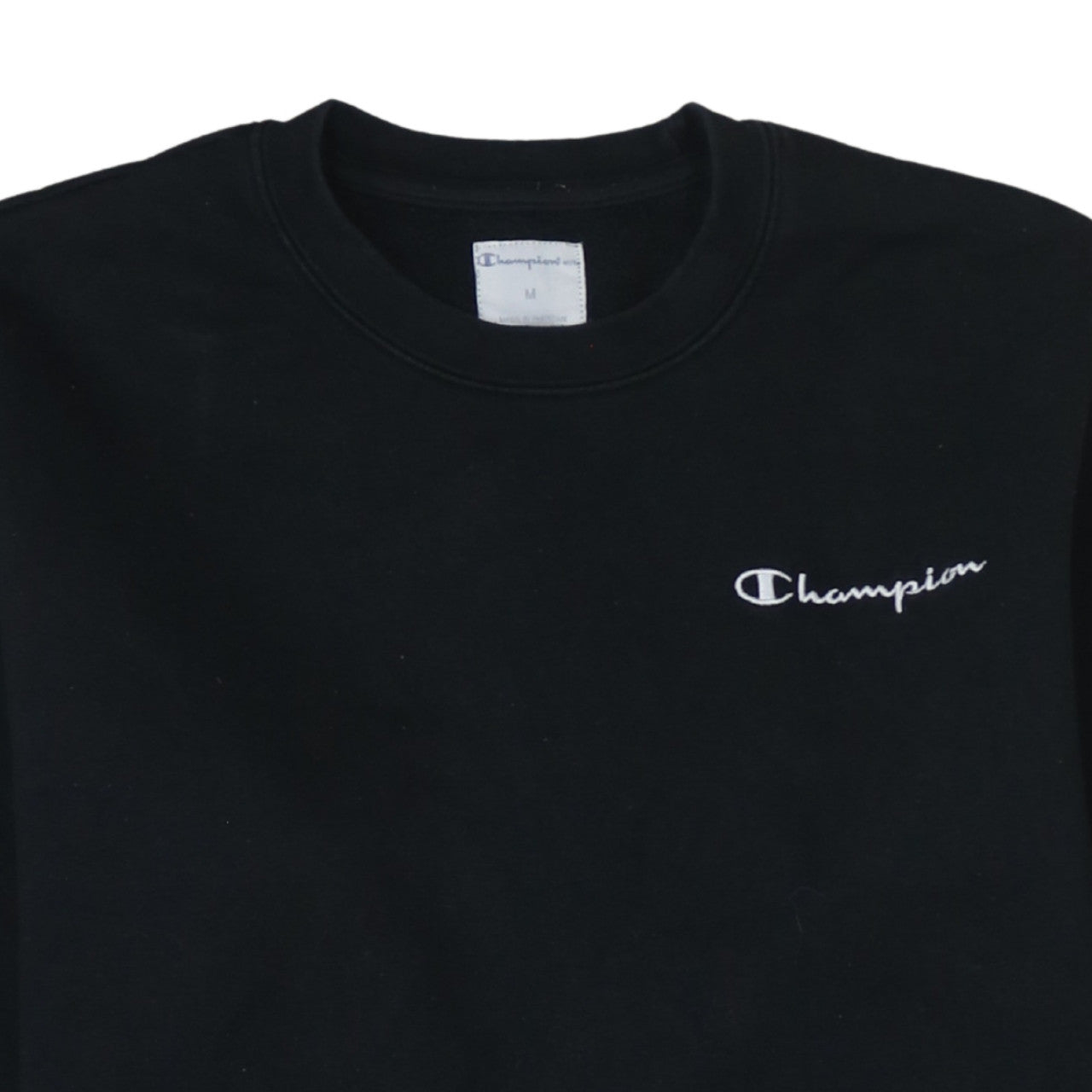 Champion Men's Black Crew Neck Pullover Sweatshirt Size M